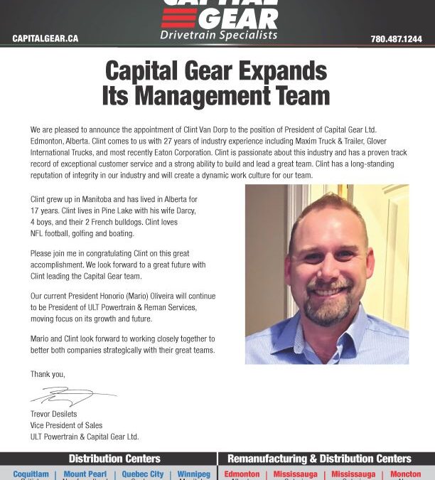 Capital Gear Expands Its Management Team